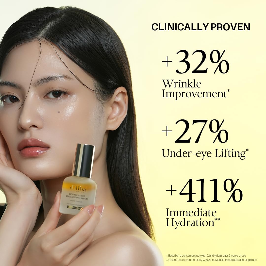 image:imagedalba Piedmont Italian White Truffle Double Layer Revitalizing Serum 101 floz 100hr Hydration Hyaluronic Acid and Centella Asiatica Skin Firming and Tightening Longlasting Korean Skin Care101 Fl Oz Pack of 1