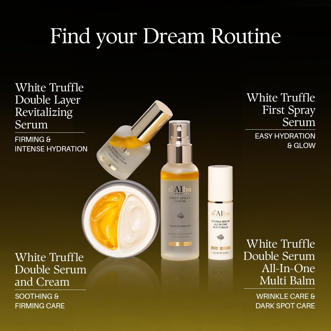 image:imagedalba Piedmont Italian White Truffle Double Layer Revitalizing Serum 101 floz 100hr Hydration Hyaluronic Acid and Centella Asiatica Skin Firming and Tightening Longlasting Korean Skin Care101 Fl Oz Pack of 1