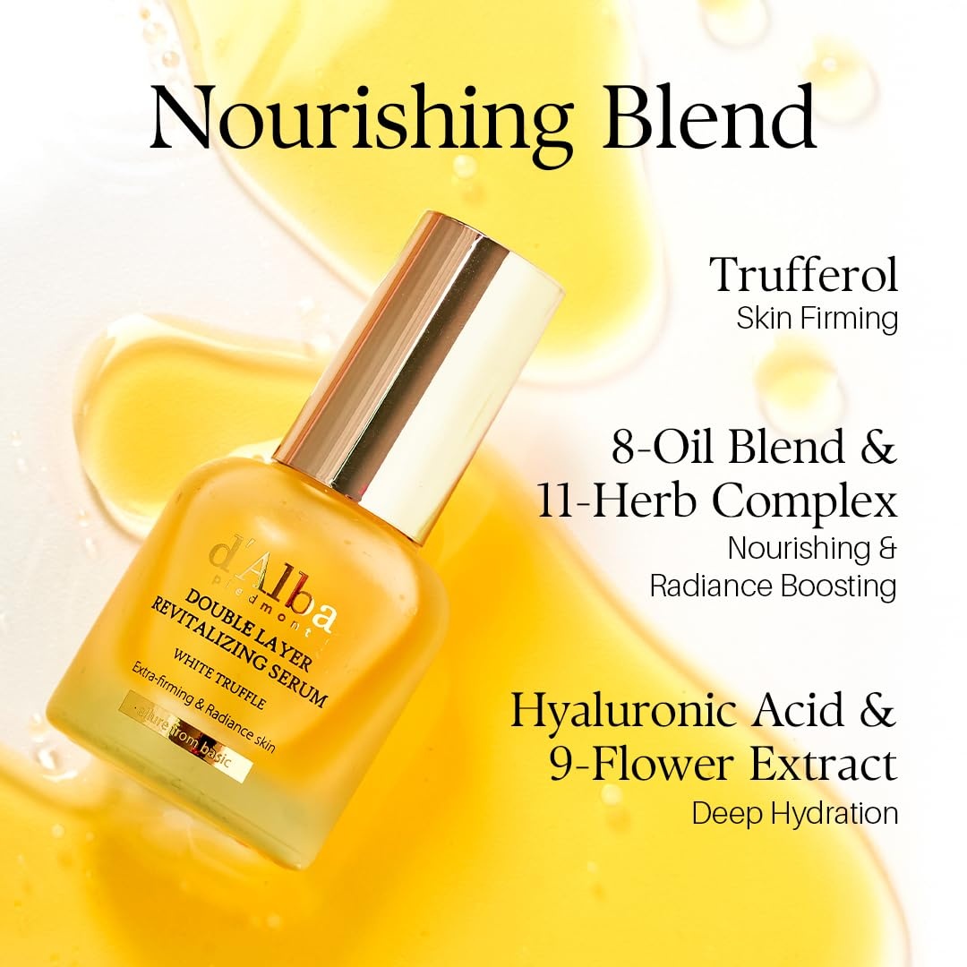 image:imagedalba Piedmont Italian White Truffle Double Layer Revitalizing Serum 101 floz 100hr Hydration Hyaluronic Acid and Centella Asiatica Skin Firming and Tightening Longlasting Korean Skin Care169 Fl Oz Pack of 1
